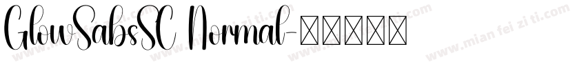 GlowSabsSC Normal字体转换